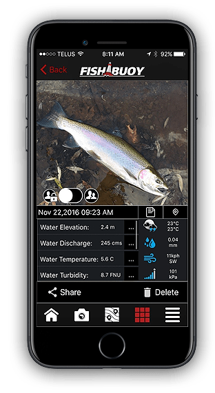 Fishing App - FISHBUOY Catch Details